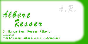 albert resser business card